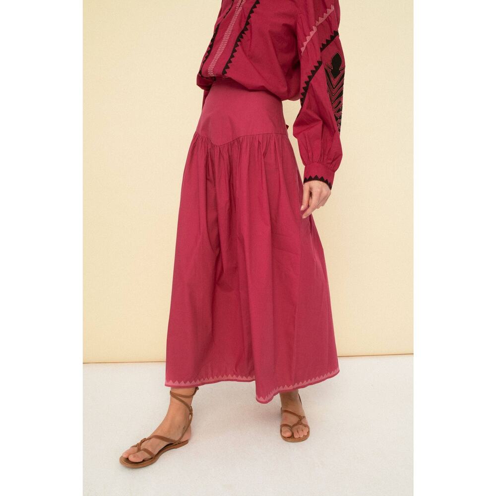 Sonmer Maxi Length Skirt in Cherry
